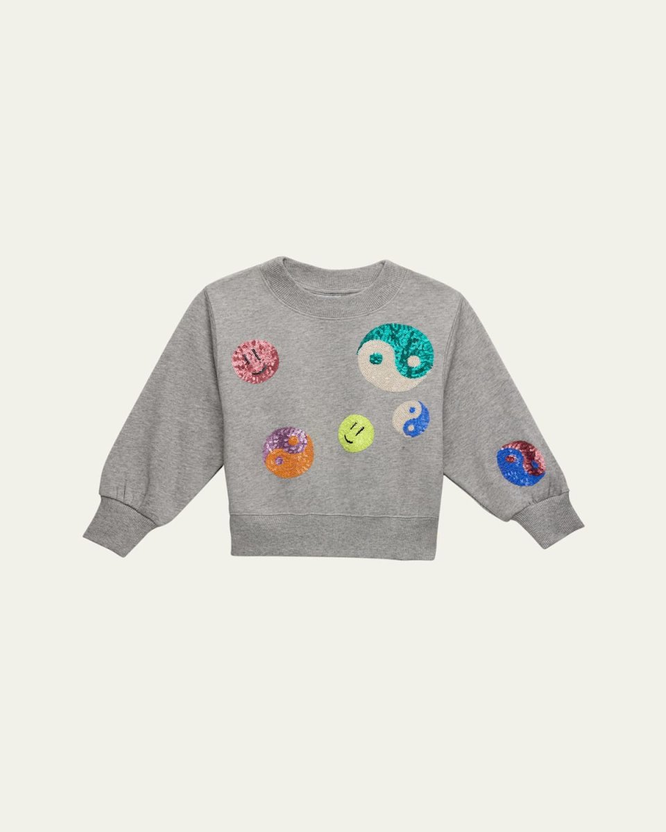 Girl's Marge Sequin Sweatshirt, Size 3-7